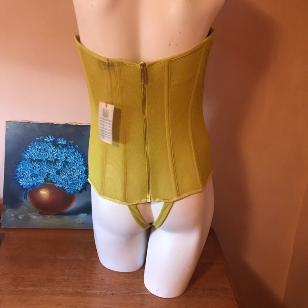 Roberto Cavalli Yellow Corset Top